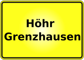Stadteingangsschild Deutschland Stadt Höhr Grenzhausen
