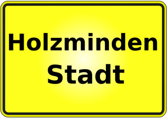 Ortseingangsschild Deutschland Stadt Holzminden Stadt