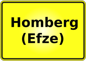 Stadteingangsschild Deutschland Stadt Homberg (Efze)