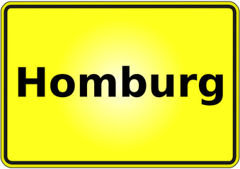 Stadteingangsschild Deutschland Stadt Homburg