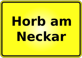 Ortseingangsschild Deutschland Stadt Horb am Neckar