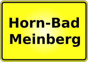 Ortseingangsschild Deutschland Stadt Horn - Bad Meinberg