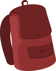 a red backpack to make it easier to carry things
