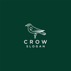 Fototapeta premium Crow logo design icon vector