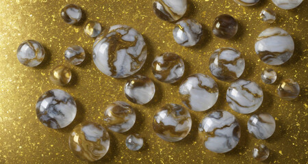 Fototapeta na wymiar Abstract marble formations and textures, liquid marble and gold