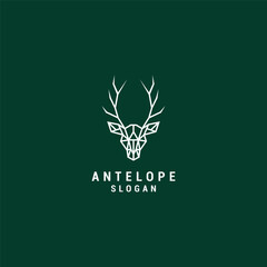 Antelope logo design icon vector