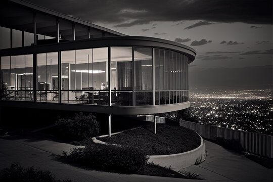 Real estate with modernism designs. Generative AI.