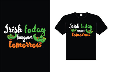 Fototapeta premium st. Patrick's day typography colorful Irish quote vector Lettering t-shirt design 