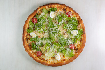 pizza with mushrooms