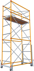 Color Realistic Illustration Of Scaffolding Isolated.