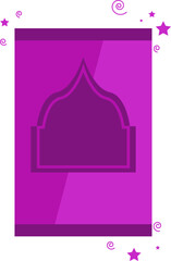 a symbol of a purple mosque which is a place of worship for Muslims
