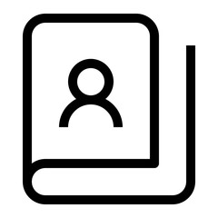 Contact Book line icon