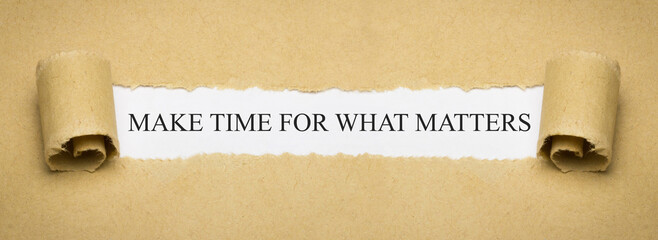 Make time for what matters