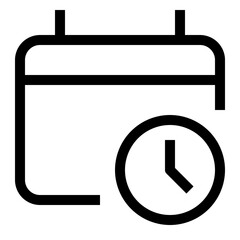 Schedule  line icon