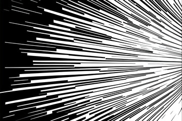 Speed Lines Seamless Pattern Texture Comic Speed Lines Background Black Elements on White Background