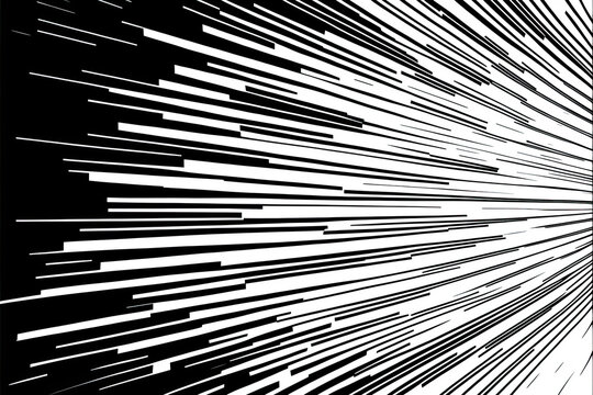 Speed Lines Seamless Pattern Texture Comic Speed Lines Background Black Elements on White Background