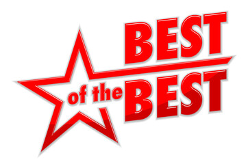 Best of the best icon. Best seller sign with star on transparent background