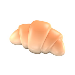 Obraz premium Croissant pastry 3D illustration