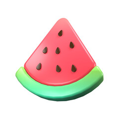 Watermelon slice 3D illustration