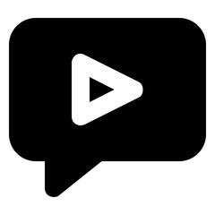 Fototapeta premium Video Chat glyph icon