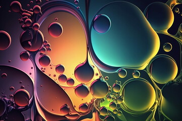 Colorful colored bubbles background ilustration