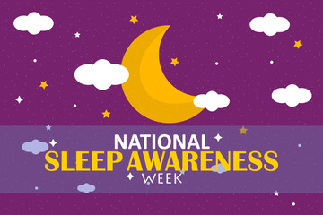 Obraz na płótnie Canvas National Sleep awareness Week is an annual event celebrated each year in March.