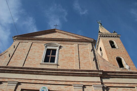 Italy, Marche, Ascoli Piceno: Details of Duomo of Ripatransone.