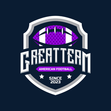 American football logo badges vector. Football logos collection. American football league labels, emblems and design elements
