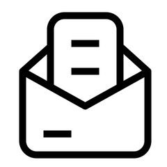 Opened Mail line icon