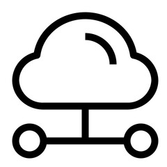 Cloud Server line icon