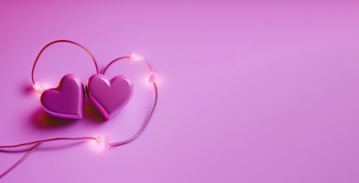 purple electric love background, free space for text , by ai generative