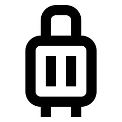 Briefcase line icon