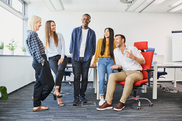 Group of diverse business people at office