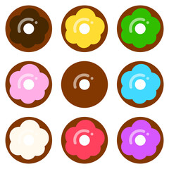 たっぷりチョコかけプレーンドーナツ　9個セット