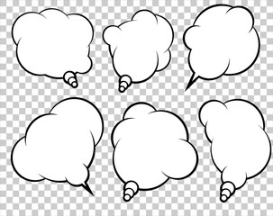 Set of comic style speech bubbles for your design. Vector illustration.