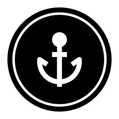 Anchor Circular line icon