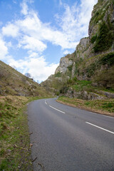 Cheddar Gorge the village of Cheddar, Somerset, England
