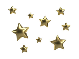 Many Gold Stars, transparent - 567755161