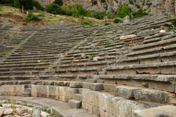 Fototapeta na wymiar Delphi; Greece - august 31 2022 : archaeological site