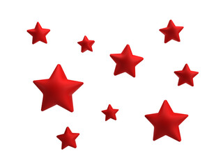 Many Red Stars, transparent