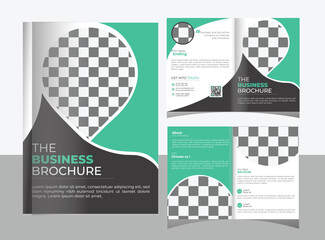 company profile brochure template or creative Business  bifold brochure design