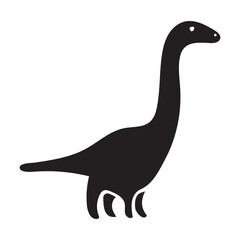 Cute dinosaur vector motif for kids. Hand drawn childlish paleo reptile illustration for quirky art. 