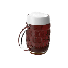 Mug of beer on transparent background