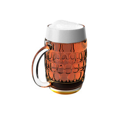 Mug of beer on transparent background