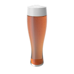 Mug of beer on transparent background