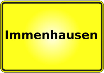 Stadteingangsschild Deutschland Stadt Immenhausen