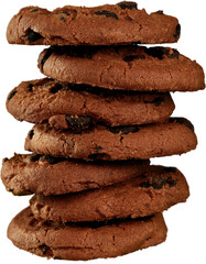 Stack of Cookie with Chocolate Chips - Isolated