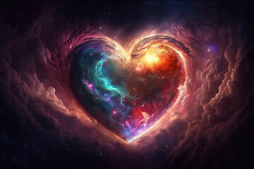 Space Nebula Heart, generative AI