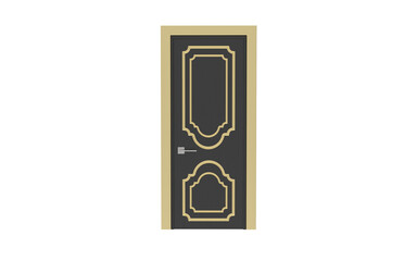black and gold door cross isolated