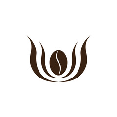 coffee flower logo template abstract vector design